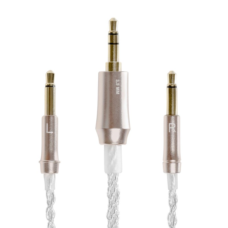 Meze Audio Mono 3.5mm Silver-Plated Headphone Cable - 3.9ft. - Image 1